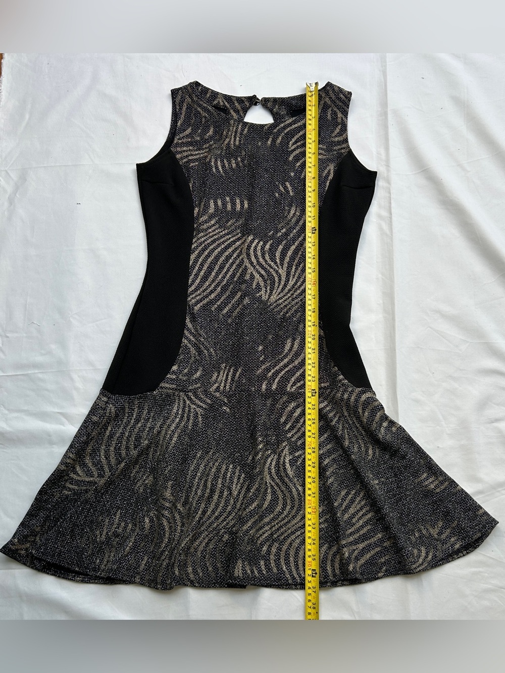 Sleeveless Patterned Fit-and-Flare Dress